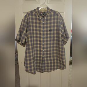 Chaps Ralph Lauren Men's Blue and Yellow Plaid Shirt Sz XL